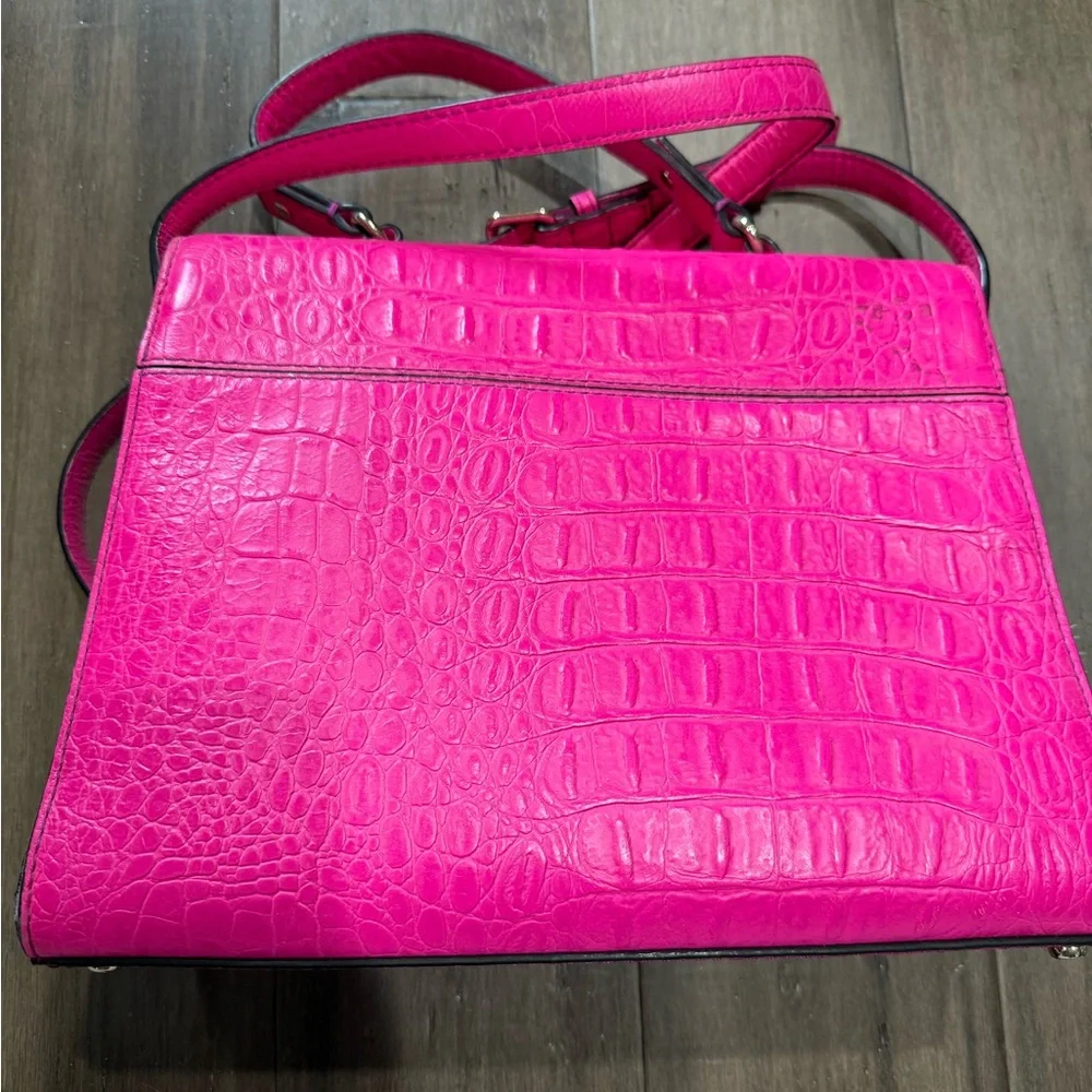 Hot pink Kate Spade Croc Satchel with Shoulder strap - Picture 6 of 15